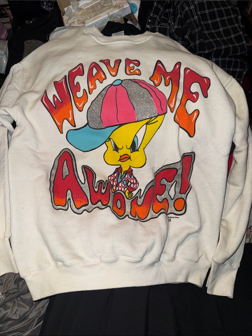 Vintage Tweety Bird Pull Over Sweatshirt!!